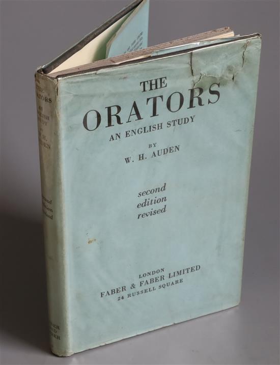 Auden, Wynston Hugh - The Orators, an English study, 2nd edition, 8vo, cloth with d.j., (chipped at spine head